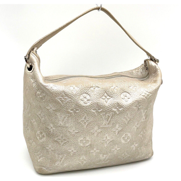 Authentic Louis Vuitton Halo Shimmer Silver Monogram Handbag W/Box - Picture 4 of 8